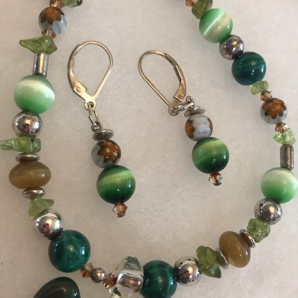 Artisan Lampwork pendant necklace & earring set - Picture 4 of 8